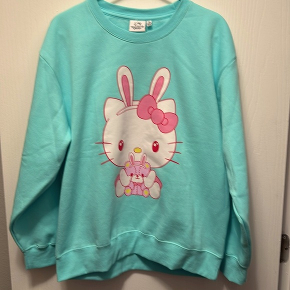 Women’s Sanrio Hello Kitty Bunny Ear Tiny Chum Sweatshirt Size XL - Picture 1 of 1